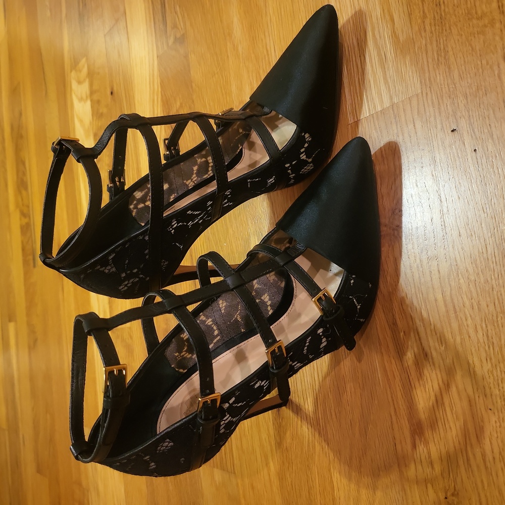 Tory Burch Sutton 100mm Lace/Satin Pumps Size 7.5